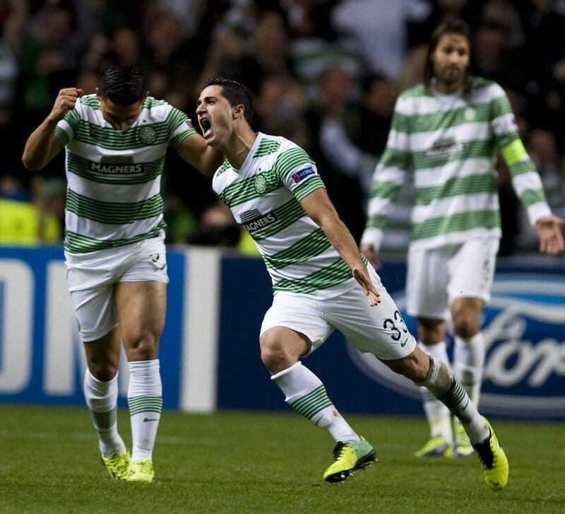 Celtic 2-1 Ajax. Baram Kayal's 53rd-minute goal was the difference maker for the Scottish side, who earned their first Group H victory. Brian Stewart / EPA