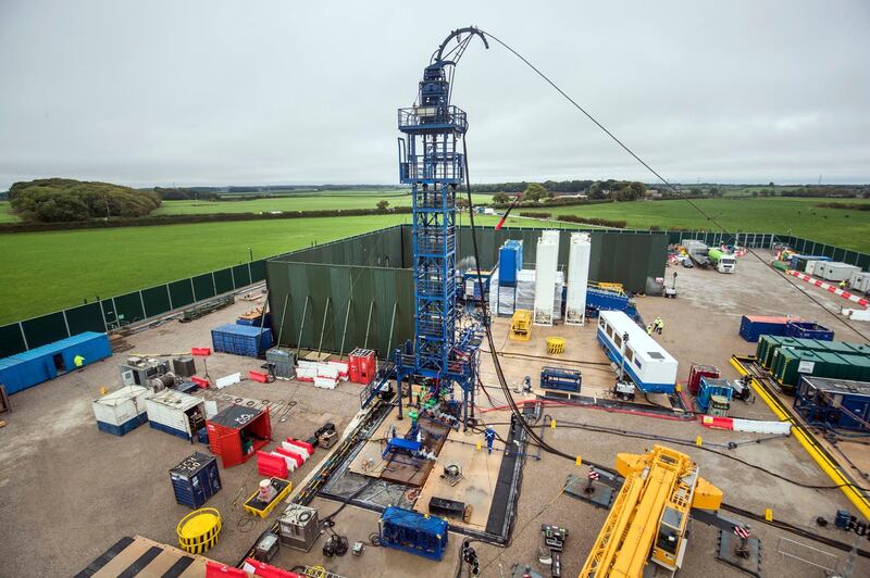 The Cuadrilla fracking site in Preston New Road, Little Plumpton, Lancashire where operations are expected to start next week. (Photo by Danny Lawson/PA Images via Getty Images)