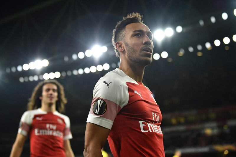 Arsenal 3 Southampton 1. Sunday, 6.05pm. Unai Emery's side built up some confidence with their win in the Europa League on Thursday. They will look to Pierre-Emerick Aubameyang, pictured, to three points to keep their hopes of a top-four finish alive. AFP