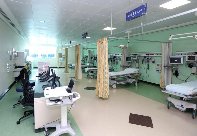 UMM AL QUWAIN, UAE. December 15, 2014 - Stock photograph of hospital beds at Sheikh Khalifa General Hospital in Umm al Quwain, December 15, 2014. (Photos by: Sarah Dea/The National, Story by: Rezan Oueti, News)
 *** Local Caption ***  SDEA151214-FNChospital_visit22.JPG