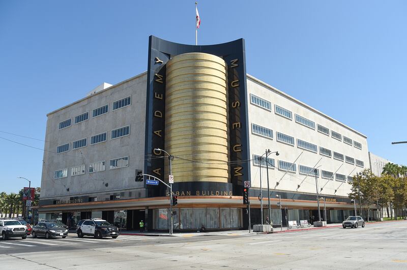 An exterior shot of the Academy Museum Of Motion Pictures. AP