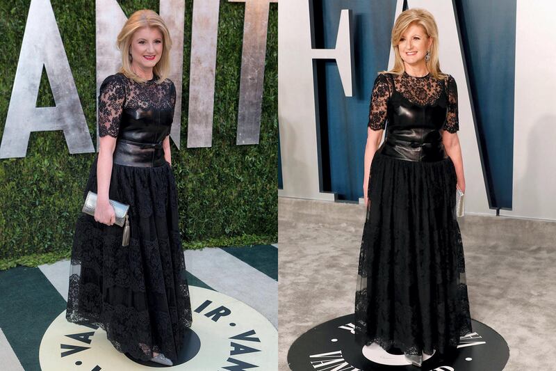 Arianna Huffington is a huge advocate for re-wearing dresses. After the Oscars, she said “When you own something you love, wear it again and again. It saves time, money, mindshare and the environment!” AFP/ Getty