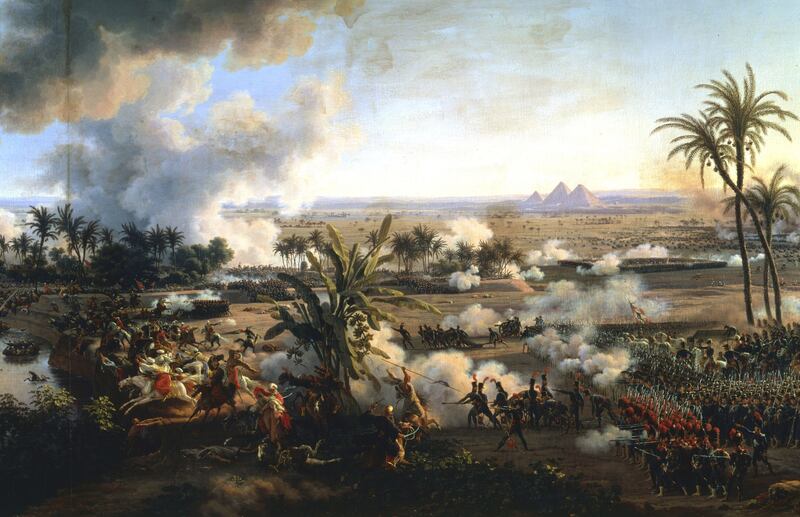 The Battle of the Pyramids by Louis Lejeune (1798). Getty Images