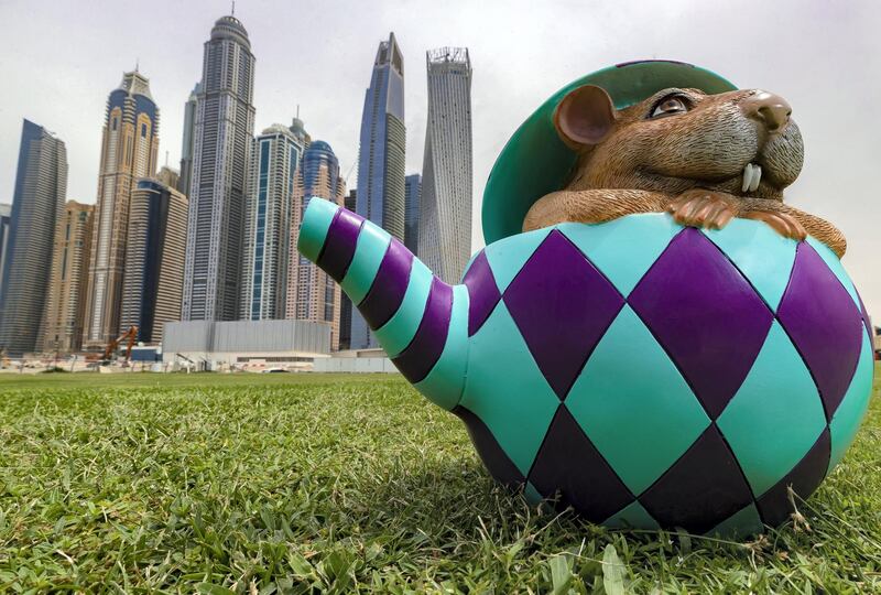 Dubai, United Arab Emirates - April 18, 2019: Photo project. The Dormouse located the Dubai Marina. The Propshop has the largest inventory of quality event props in the UAE, individually hand cast and hand painted. 2019. Dubai. Chris Whiteoak / The National