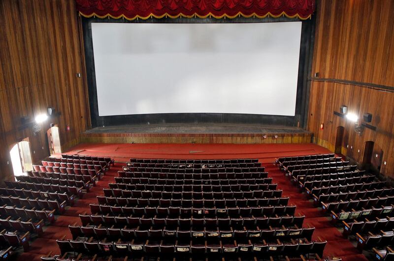 FILE PHOTO: A view of an empty movie theatre after Kerala state government ordered the closure of theatres across the state till March 16, amid coronavirus fears, in Kochi, India, March 11, 2020. REUTERS/Sivaram V/File Photo