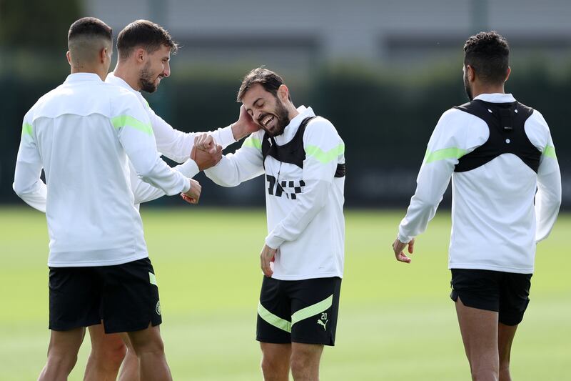 Ruben Dias and Bernardo Silva. Getty 