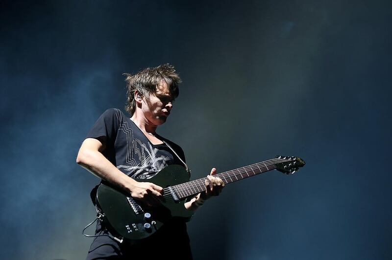 Matt Bellamy of Muse performing at Yas Arena in Abu Dhabi. Delores Johnson / The National