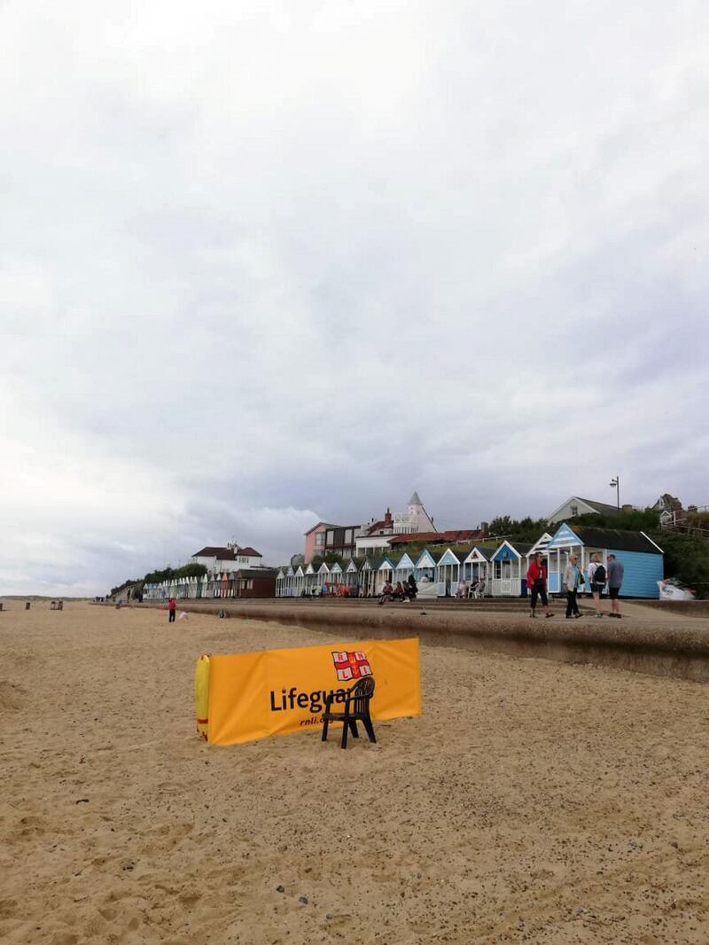 The beach at Southwold in Suffolk, UK. The National