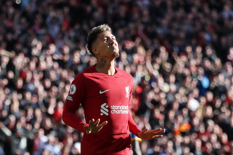 Roberto Firmino - 7. The Brazilian was struggling to make an impression in the first half but took his first goal with aplomb. From that point he grew in confidence and showed splendid footwork for his second goal. He should have had a hat-trick but put an uncontested header straight at the goalkeeper before being replaced by Jota with 15 minutes to go. Getty