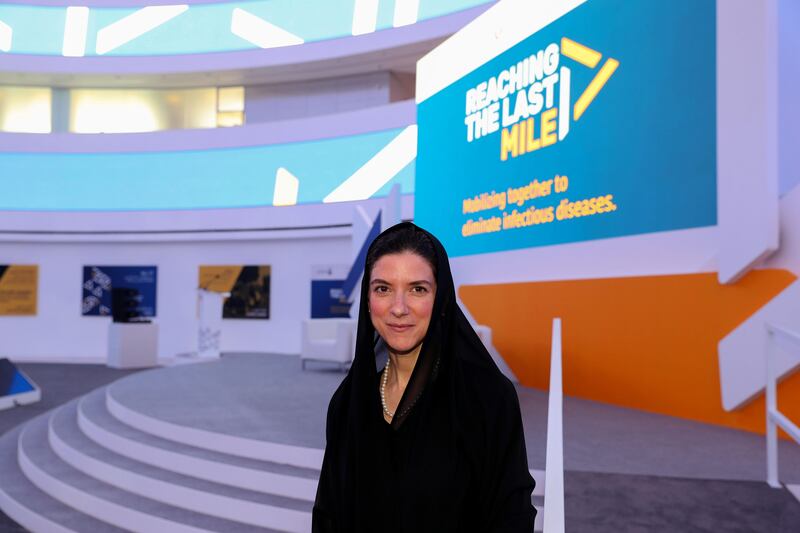 Abu Dhabi, United Arab Emirates - November 15th, 2017: Dr Maha Barakat member of the roll back Malaria partnership board at Reaching the Last Mile: Mobilizing Together to Eliminate Infectious Diseases. Wednesday, November 15th, 2017 at Abu Dhabi Global Market, Authorities Building, ADGM Square, Al Maryah Island, Abu Dhabi. Chris Whiteoak / The National