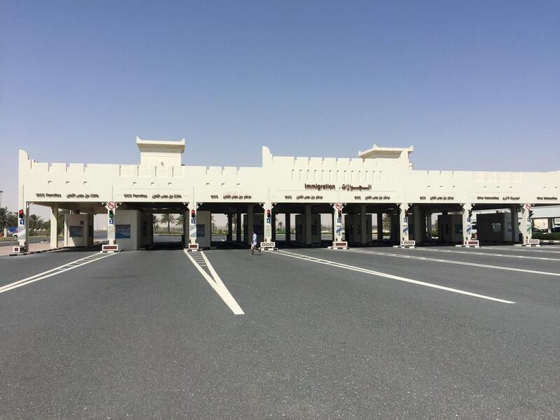 Qatar's normally bustling desert border with Saudi Arabia was deserted on June 12, 2017 amid a rift between Saudi Arabia, the UAE and Bahrain that has frozen movement across Qatar's only land border. Tom Finn/Reuters