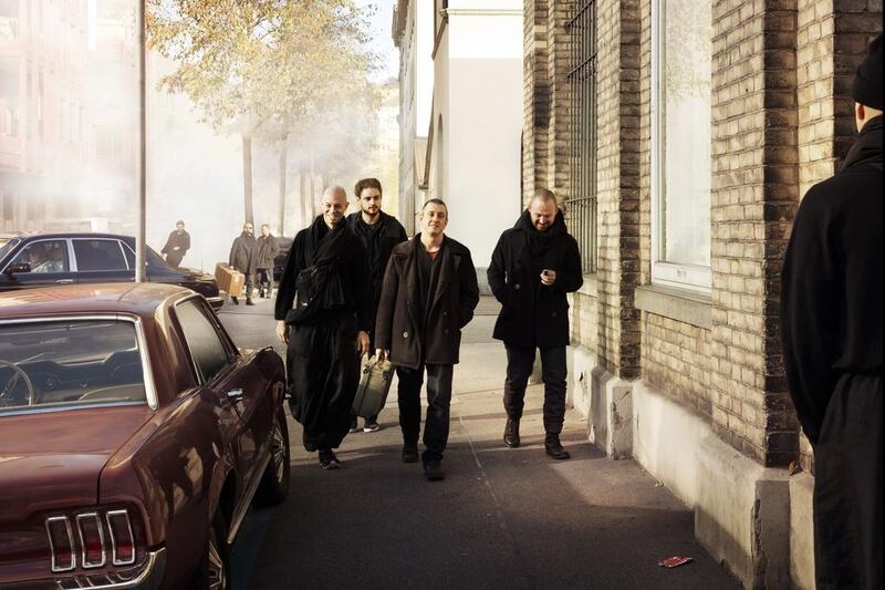 From left, Nik Bärtsch, Nicolas Stocker, Kaspar Rast and Sha of Nik Bärtsch’s Mobile. Photo by Christian Senti