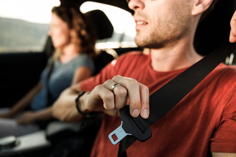 Failing to wear a seatbelt can be penalised with four black points. Getty Images