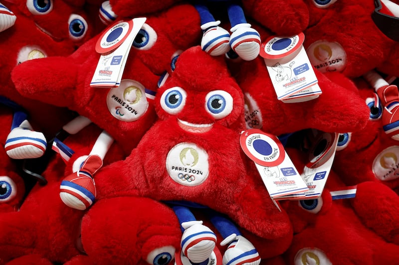 Toy Paris Olympics mascots, called the Phryges. Reuters
