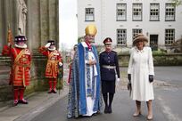 Queen Camilla hands out Easter money as she stands in for King Charles 