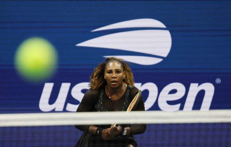 Serena Williams in action during her first round match against Montenegro's Danka Kovinic. Reuters