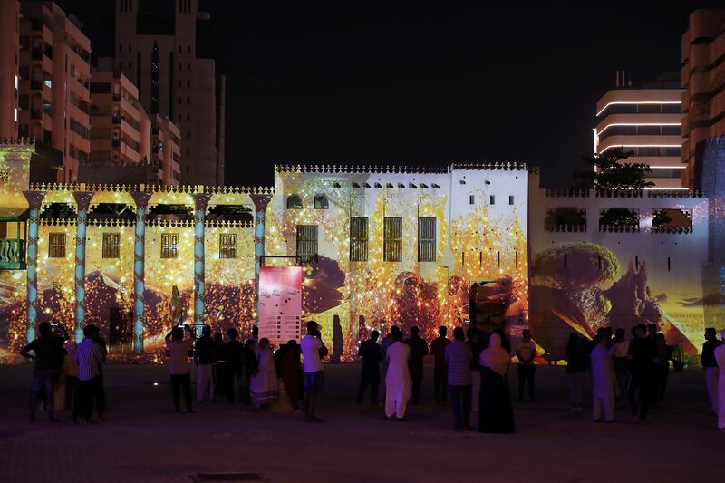 A projection on Sharjah Fort