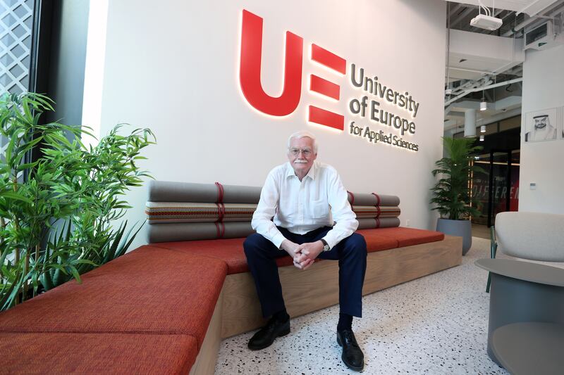 Prof Maurits van Rooijen at the University of Europe campus at One Central, Dubai World Trade Centre, Dubai. All photos: Chris Whiteoak / The National
