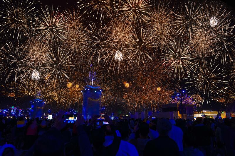 The New Year's Eve fireworks at Sheikh Zayed Festival will attempt to set three Guinness World Records. Photo: Sheikh Zayed Festival
