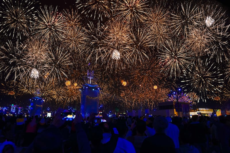 Sheikh Zayed Festival's New Year's Eve fireworks show is looking to break three Guinness World Records. Photo: Sheikh Zayed Festival