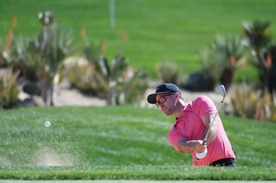 ABU DHABI, UNITED ARAB EMIRATES - JANUARY 19:  Paul Casey of England plays his third shot on the ninth hole during round two of the Abu Dhabi HSBC Golf Championship at Abu Dhabi Golf Club on January 19, 2018 in Abu Dhabi, United Arab Emirates.  (Photo by Ross Kinnaird/Getty Images)