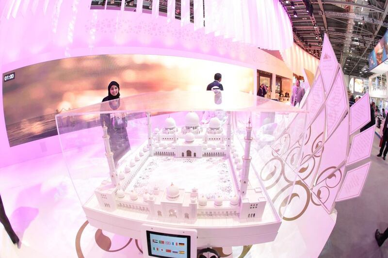 Sheikh Zayed Grand Mosque Centre takes part in the world travel market exhibition in London. Wam