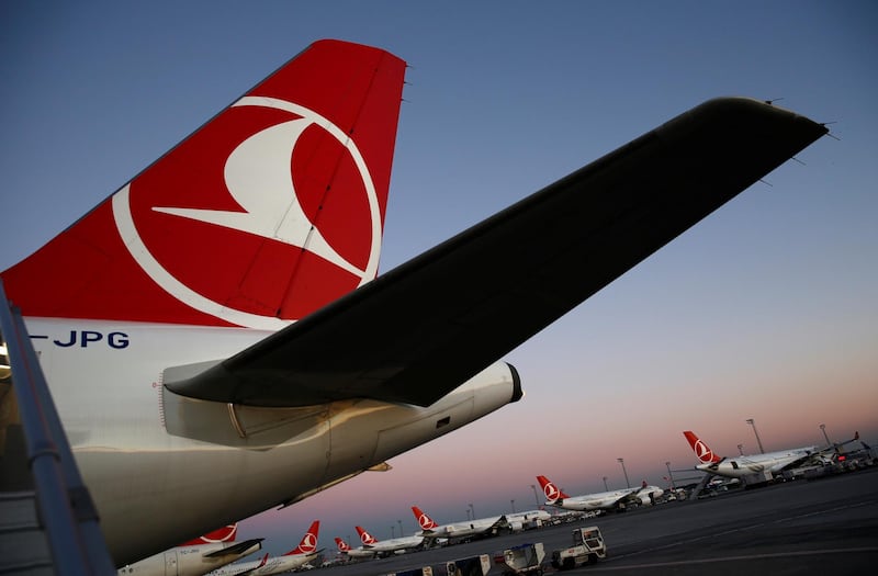 Turkish Airlines (THY) aircraft are seen parked at Ataturk International Airport in Istanbul, Turkey December 8, 2017. Picture taken December 8, 2017. REUTERS/Murad Sezer