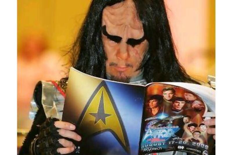 A reader notes that Klingon fans, like John Stephan of Las Vegas, are relatively rare in the UAE. Robyn Beck / AFP