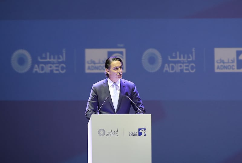 US presidential co-ordinator Amos Hochstein speaks during the opening ceremony at Adipec 2022. Chris Whiteoak / The National