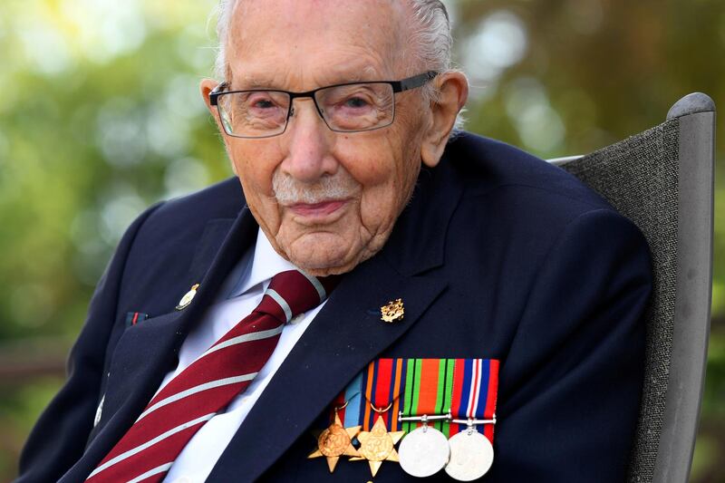 Captain Sir Tom Moore died aged 100. Reuters