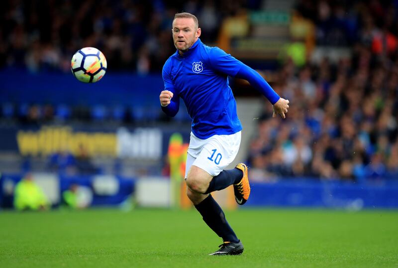 Everton's Wayne Rooney during the pre-season friendly at Goodison Park, Liverpool. PRESS ASSOCIATION Photo. Picture date: Sunday August 6, 2017. See PA story SOCCER Everton. Photo credit should read: Peter Byrne/PA Wire. RESTRICTIONS: EDITORIAL USE ONLY No use with unauthorised audio, video, data, fixture lists, club/league logos or "live" services. Online in-match use limited to 75 images, no video emulation. No use in betting, games or single club/league/player publications.