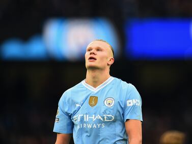 Erling Haaland has scored 31 goals across all competitions for Manchester City this season. EPA