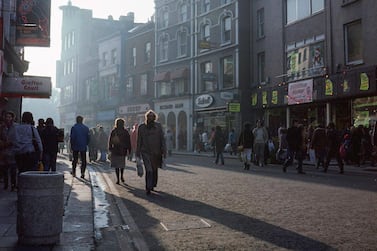 Dublin's Grafton Street in 1982 after the Irish capital's main shopping district was pedestrianised. David Jazay 