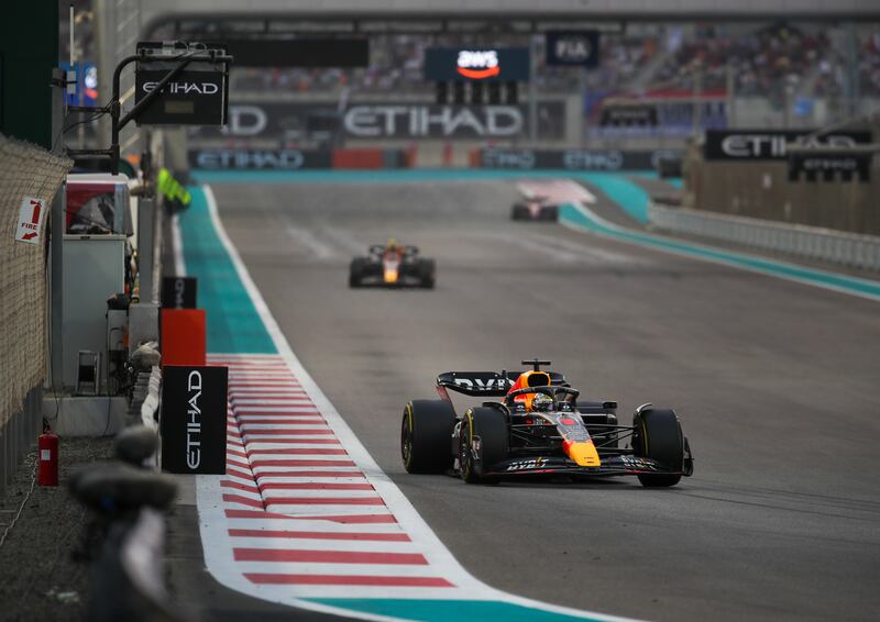 Max Verstappen of Red Bull on his way to victory 