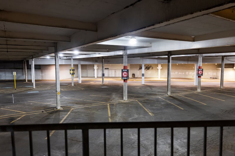The abandoned car park at a Lord & Taylor department store in Washington, DC that closed in January 2021