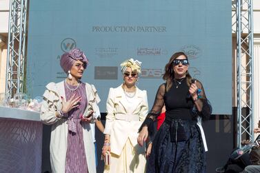 DUBAI, UNITED ARAB EMIRATES -Fashionistas waiting for the show at the second day of Dubai Modest Fashion Show at Emerald Palace Kempinski, Dubai. Leslie Pableo for The National for Hafsa Lodi's story