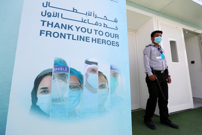 Visit to the SEHA field hospital for Covid-19 patients in Ajman on April 25th, 2021. Chris Whiteoak / The National. 
Reporter: Kelly Clarke for News