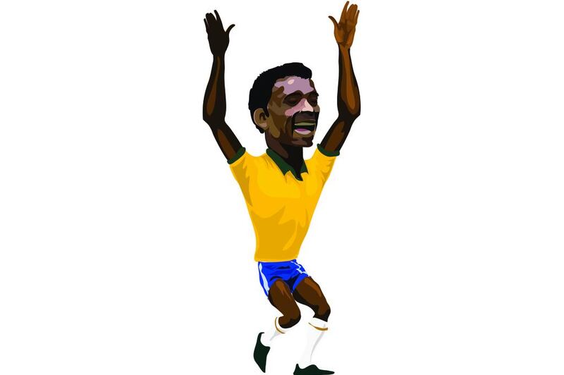 Josimar: The uncapped Brazilian right-back was not supposed to be at the World Cup in 1986, let alone play and score two of the tournament’s finest goals. Yet, he did just that and was later named in Fifa’s All-Star team. Illustration by Mathew Kurian / The National