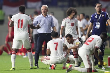 UAE coach Bert van Marwijk has work to do after defeat in Thailand followed the win over Indonesia. EPA