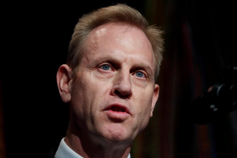 FILE PHOTO: Acting U.S. Secretary of Defense Patrick Shanahan speaks during the Missile Defense Review announcement at the Pentagon in Arlington, Virginia, U.S., January 17, 2019. REUTERS/Kevin Lamarque/File Photo