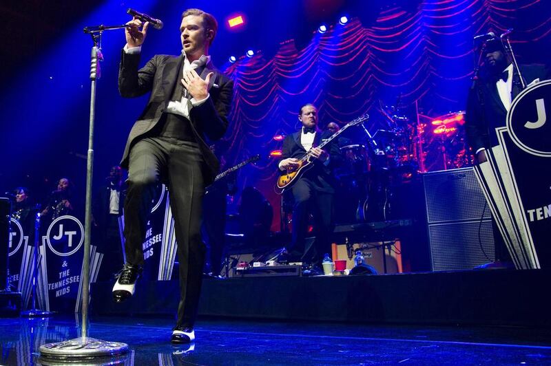 Justin Timberlake performs at the MasterCard Priceless Premieres concert in New York in February. Charles Sykes / Invision / AP Photo
