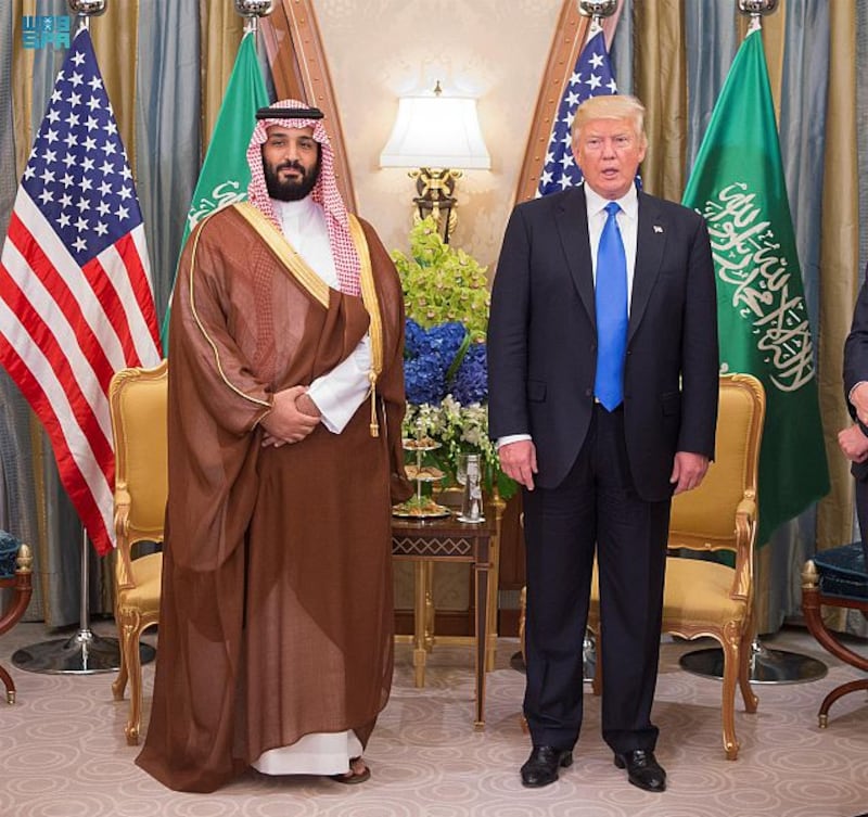 Donald Trump, US president at the time, meets Crown Prince Mohammed bin Salman in 2017. Photo: Saudi Press Agency