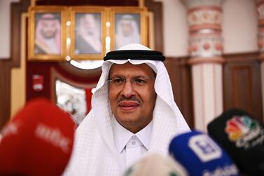 Saudi Energy Minister Prince Abdulaziz bin Salman speaks during a news conference in Jeddah, Saudi Arabia September 17, 2019. Reuters