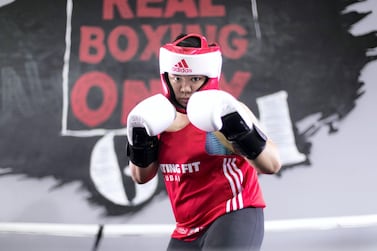 Liezl Talaver has turned to boxing to fight back against her personal troubles. Reem Mohammed/The National