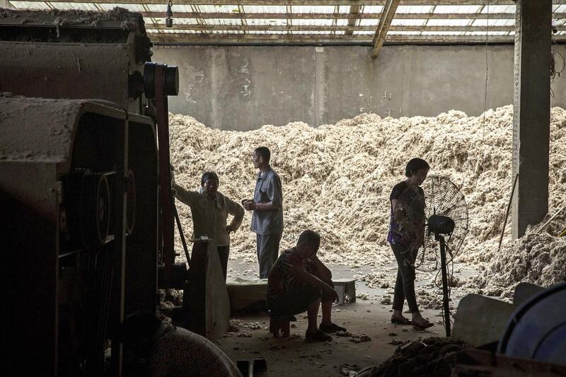 About half of China's wool imports from Australia are processed and re-exported to Europe, America and Japan. Kevin Frayer / Getty Images