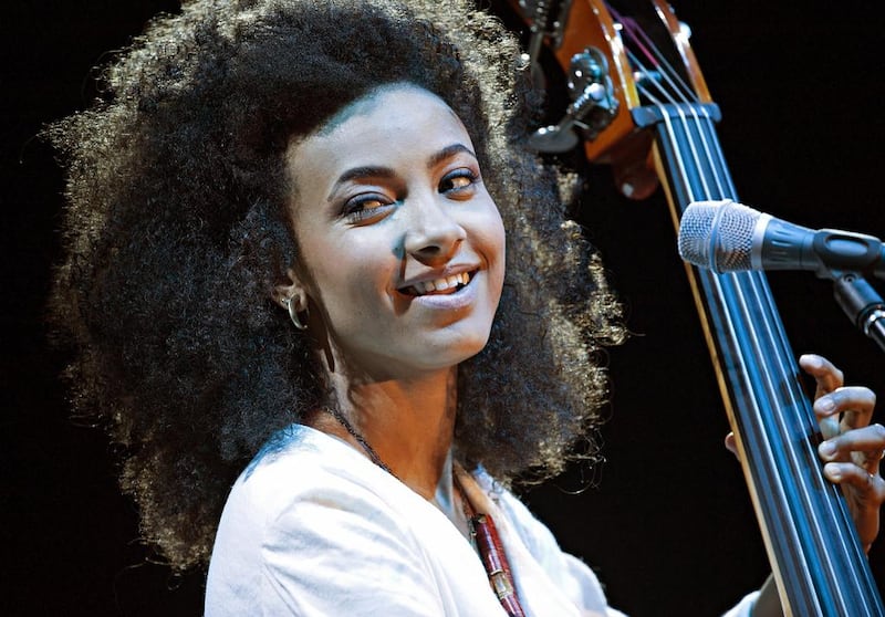 Flitting between upright and fretless electric bass, jazz-crossover star Esperanza Spalding showcased an astounding dexterity, leading a phenomenal seven-piece band through her knotty, inventive, funk-flavoured arrangements. Jeff Topping for The National