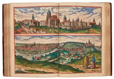 Georg Braun und Franz Hogenberg's 'Civitates orbis terrarum' from 1597-c.1606. Courtesy Sotheby's