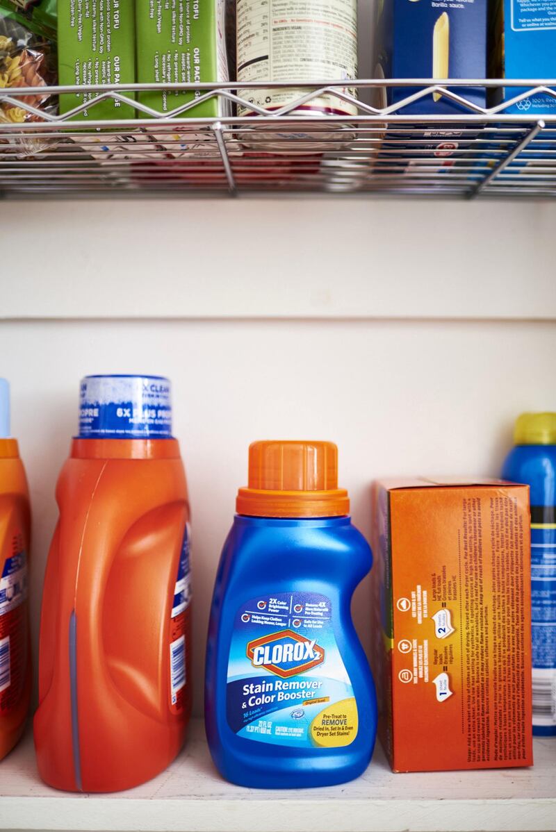 Clorox Co. laundry detergent is arranged for a photograph in the Brooklyn Borough of New York, U.S., on Thursday, April 26, 2018. The Clorox Co. is scheduled to release earnings figures on May 2. Photographer: Gabby Jones/Bloomberg