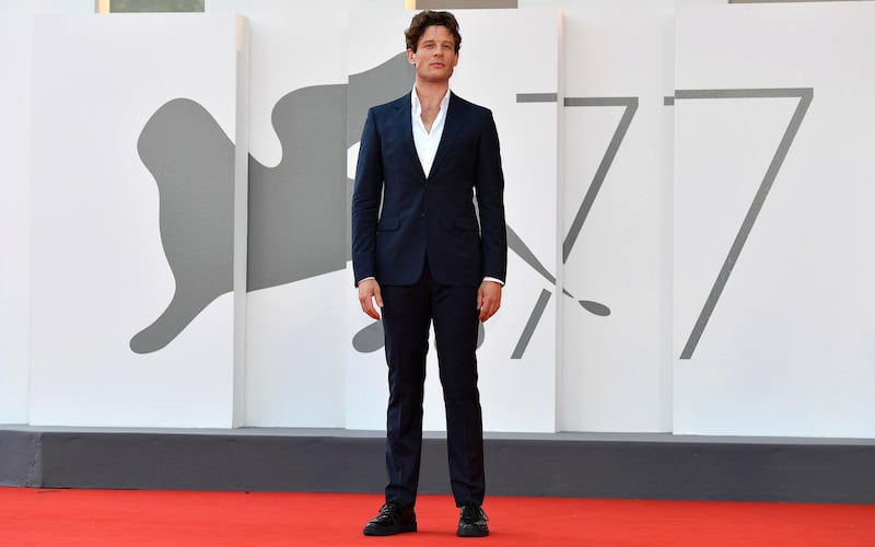 British actor James Norton arrives for the premiere of 'Nowhere Special' during the 77th annual Venice International Film Festival on September 10, 2020. EPA