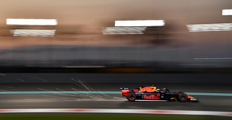 Verstappen during the second practice session on Friday. AFP